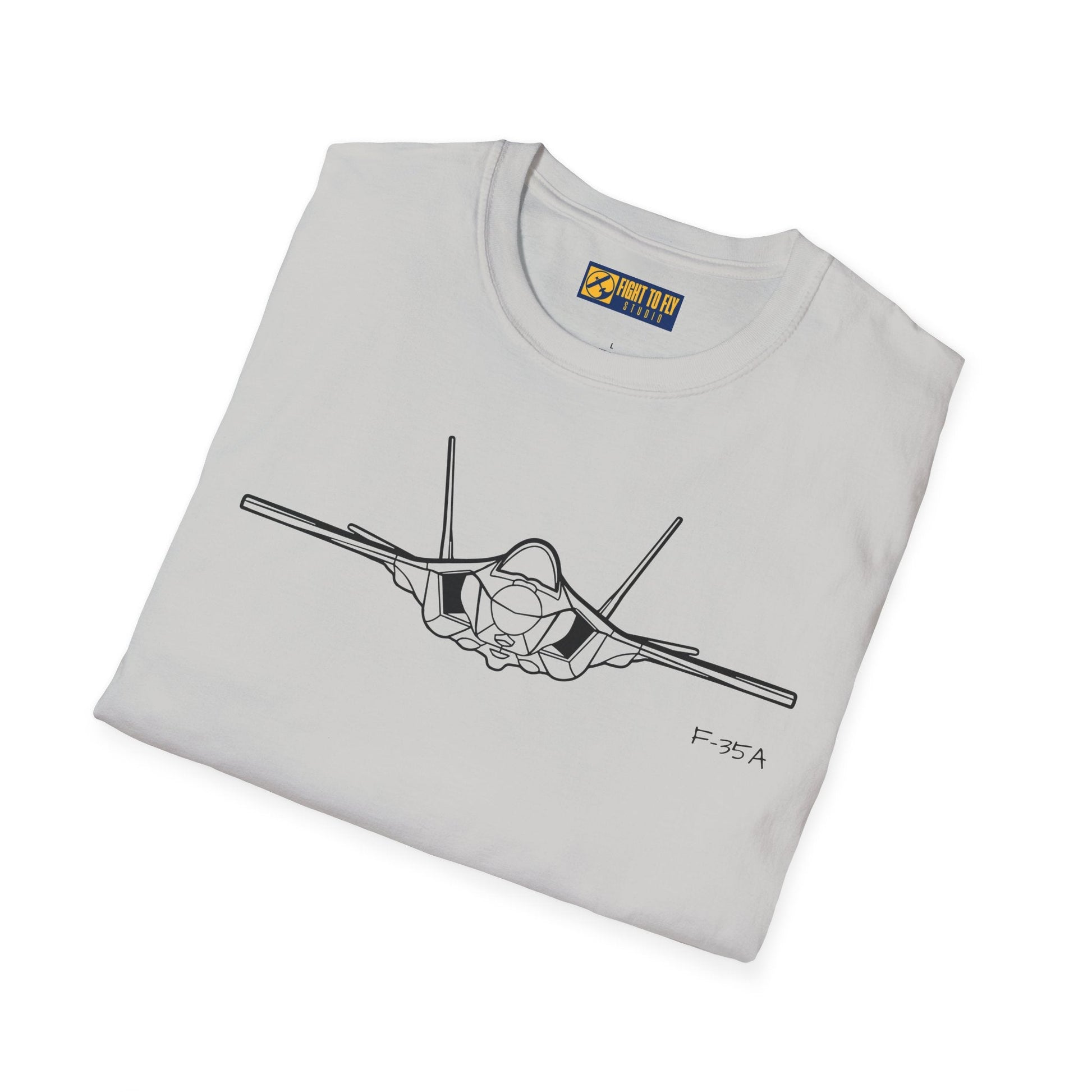 F-35 Front View T-Shirt – Stealth Multirole Jet Head-On Aviation Tee - Pilot gifts - WWII warbird t-shirt
