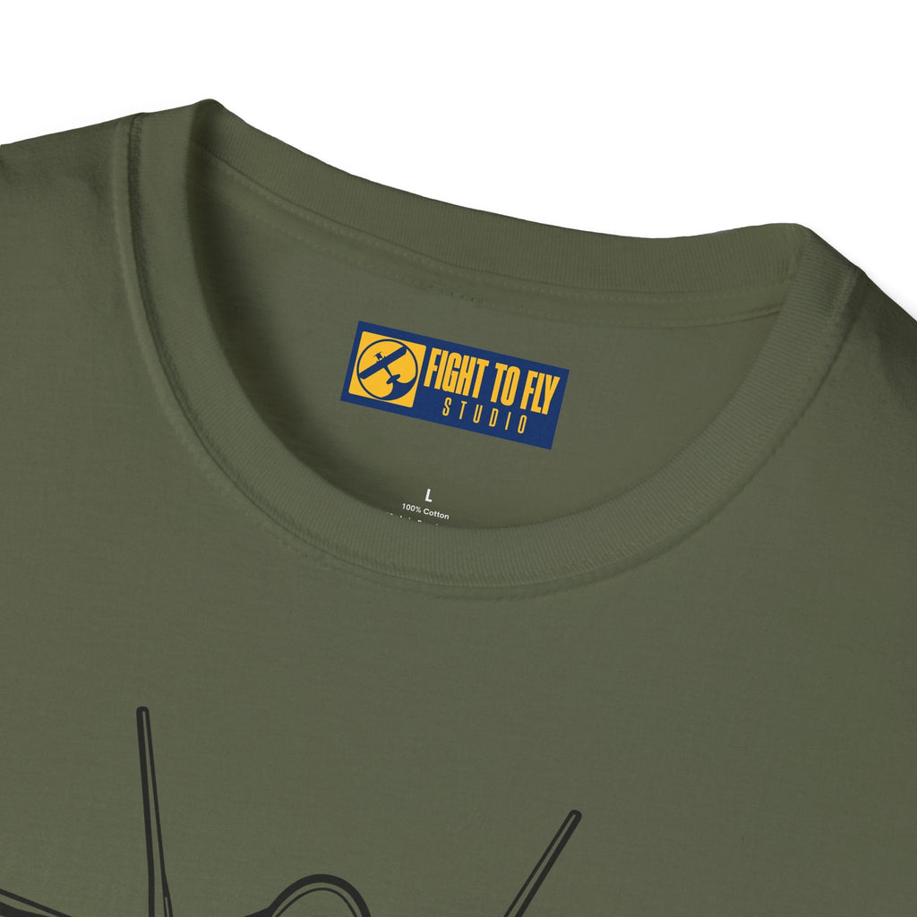 F-35 Front View T-Shirt – Stealth Multirole Jet Head-On Aviation Tee - Pilot gifts - WWII warbird t-shirt