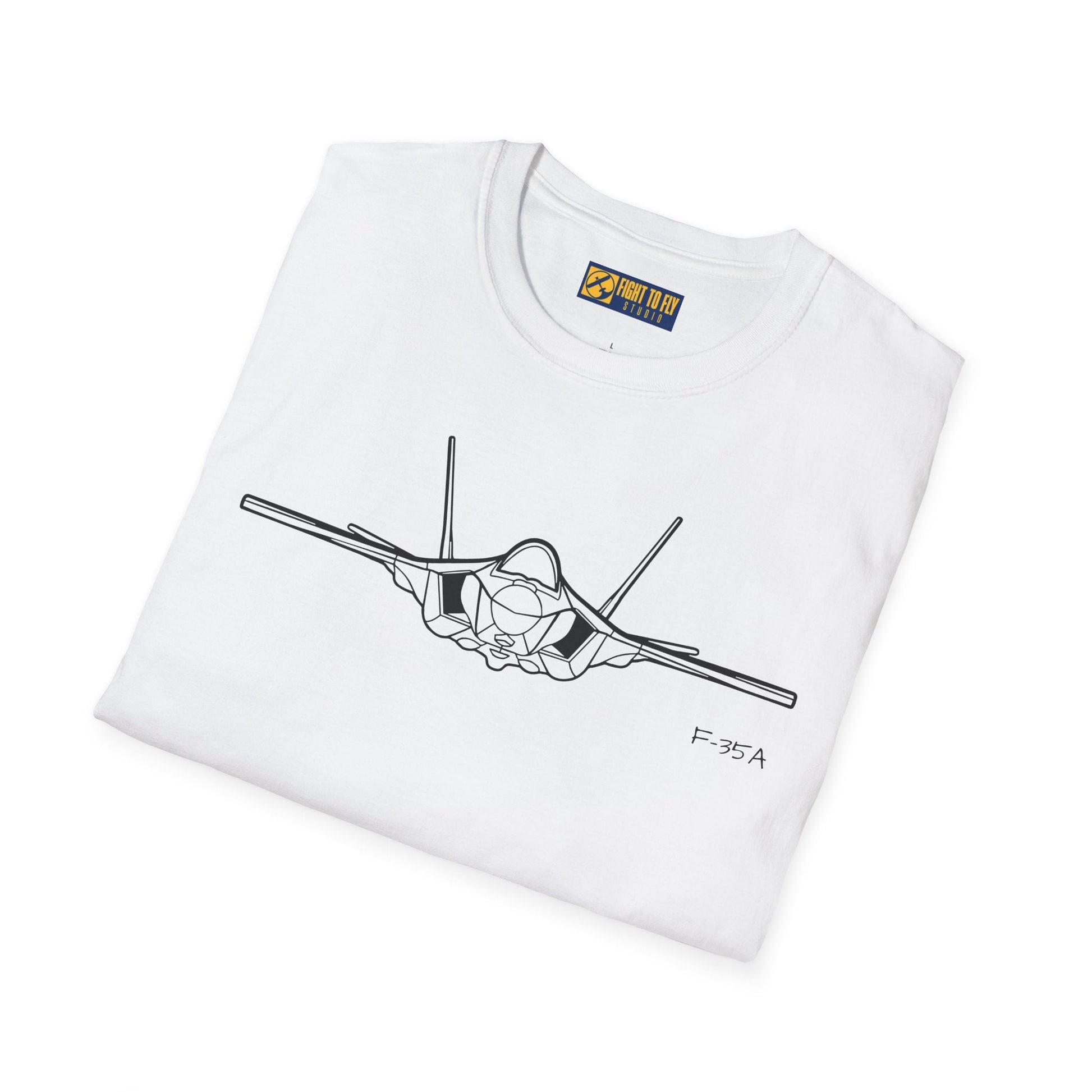 F-35 Front View T-Shirt – Stealth Multirole Jet Head-On Aviation Tee - Pilot gifts - WWII warbird t-shirt