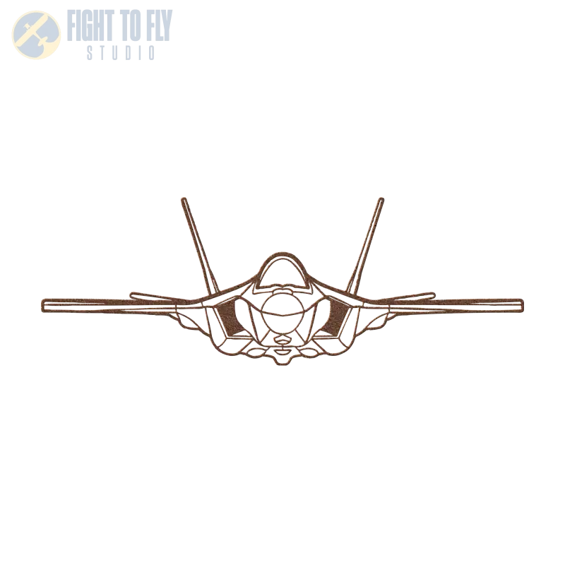 F-35A Front Die Cut Metal Wall Art - Sign - Pilot gifts - WWII warbird t-shirt