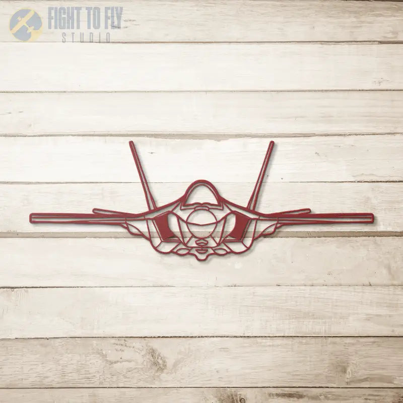 F-35A Front Die Cut Metal Wall Art - Sign - Pilot gifts - WWII warbird t-shirt