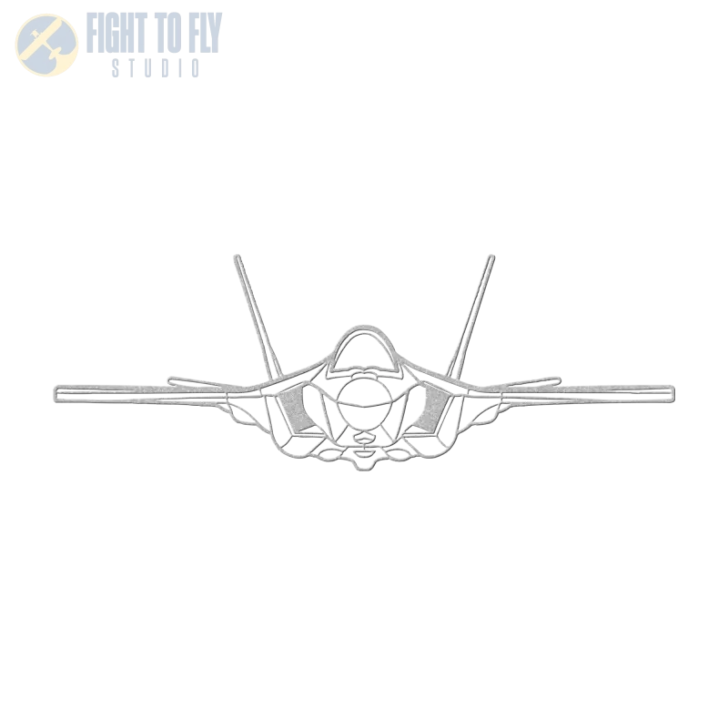 F-35A Front Die Cut Metal Wall Art - Sign - Pilot gifts - WWII warbird t-shirt