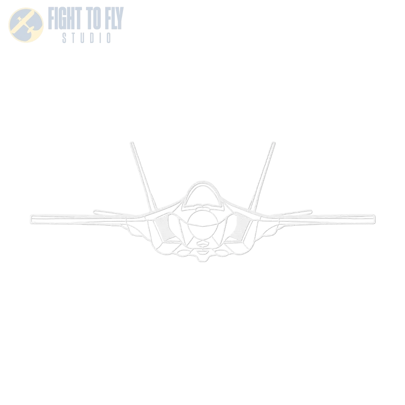 F-35A Front Die Cut Metal Wall Art - Sign - Pilot gifts - WWII warbird t-shirt