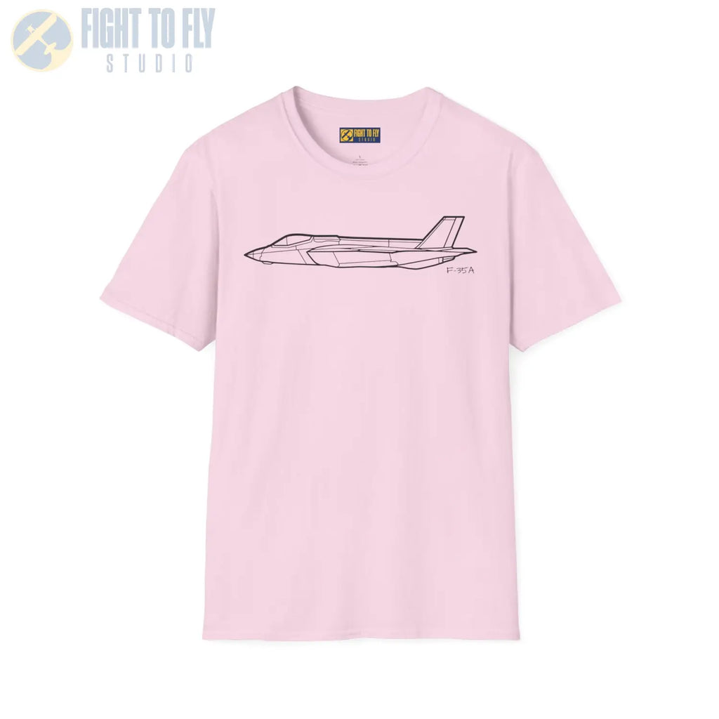 F-35A Lightning II Side View T-Shirt - Pilot gifts - WWII warbird t-shirt