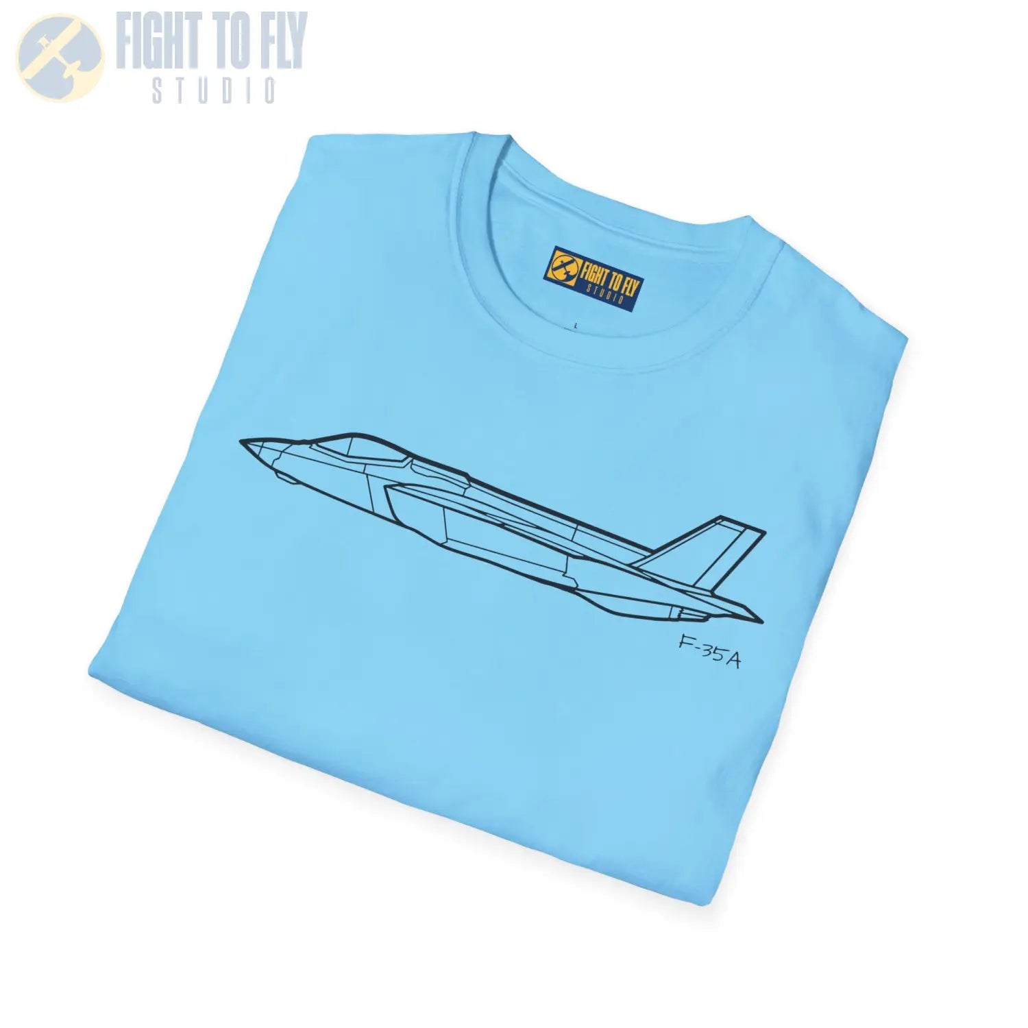 F-35A Lightning II Side View T-Shirt - Pilot gifts - WWII warbird t-shirt