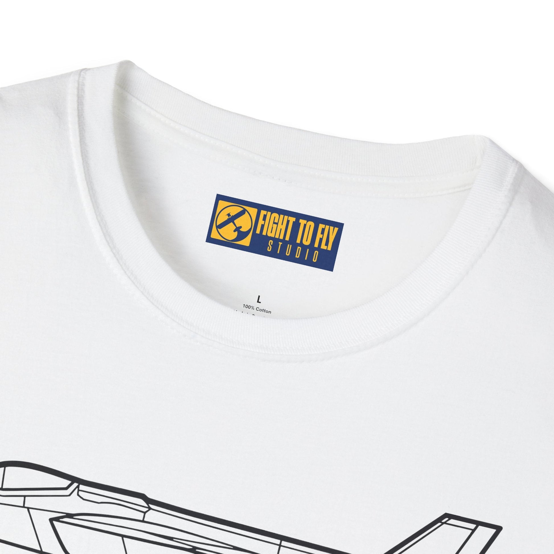 F-35A Side View T-Shirt – Stealth Fighter Jet Profile Aviation Tee - Pilot gifts - WWII warbird t-shirt