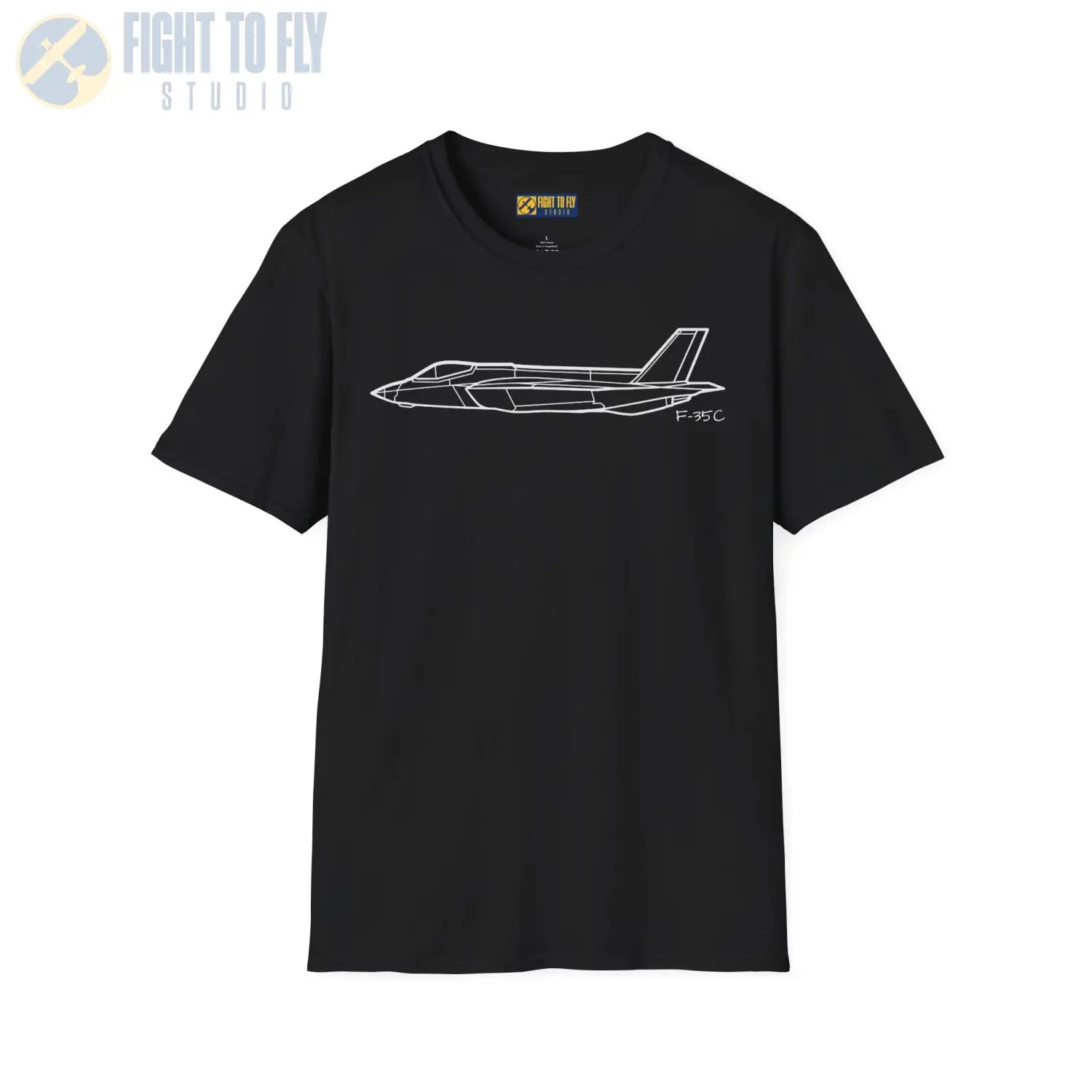 F-35C Lightning II Side View T-Shirt - Pilot gifts - WWII warbird t-shirt