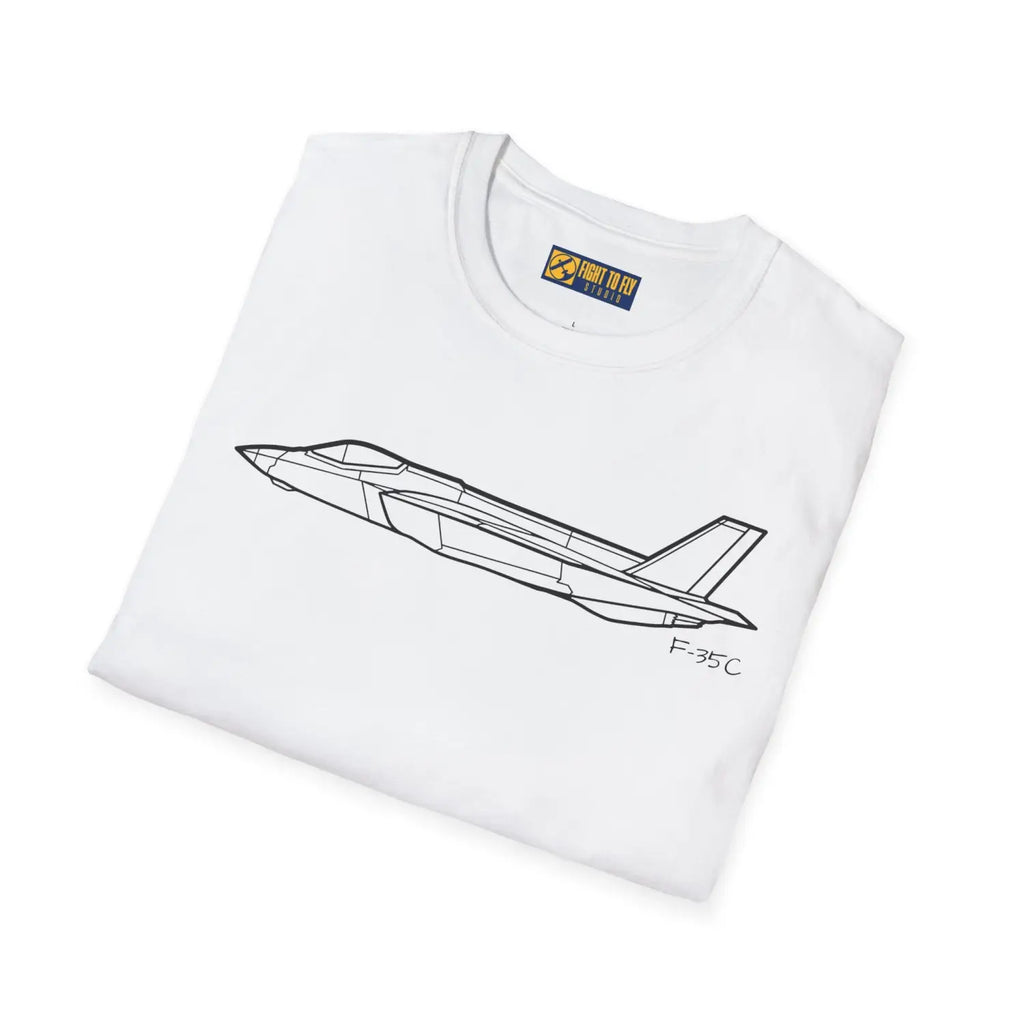 F-35C Lightning II Side View T-Shirt - Pilot gifts - WWII warbird t-shirt