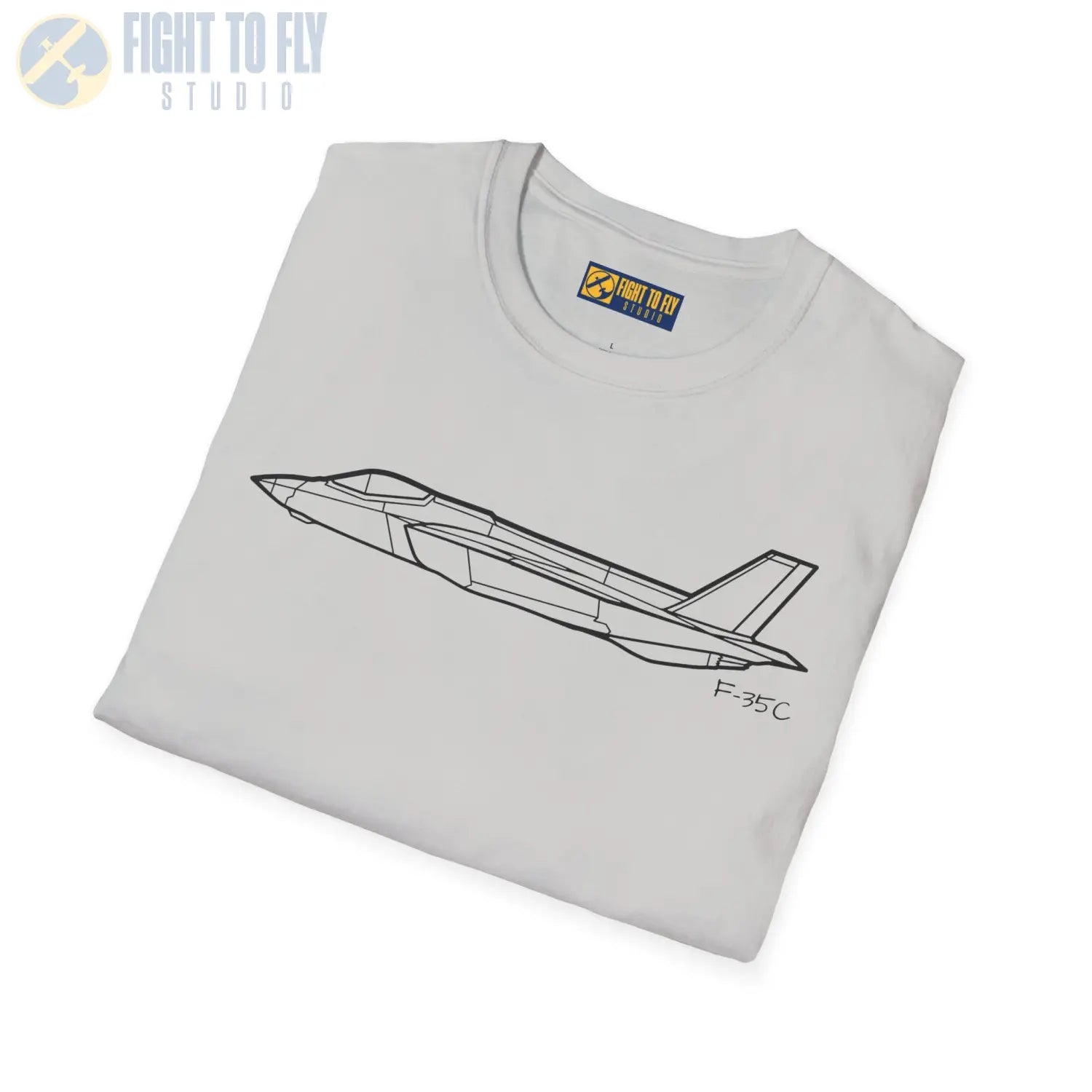 F 35C Lightning II Side View T Shirt Pilot gifts WWII warbird t shirt