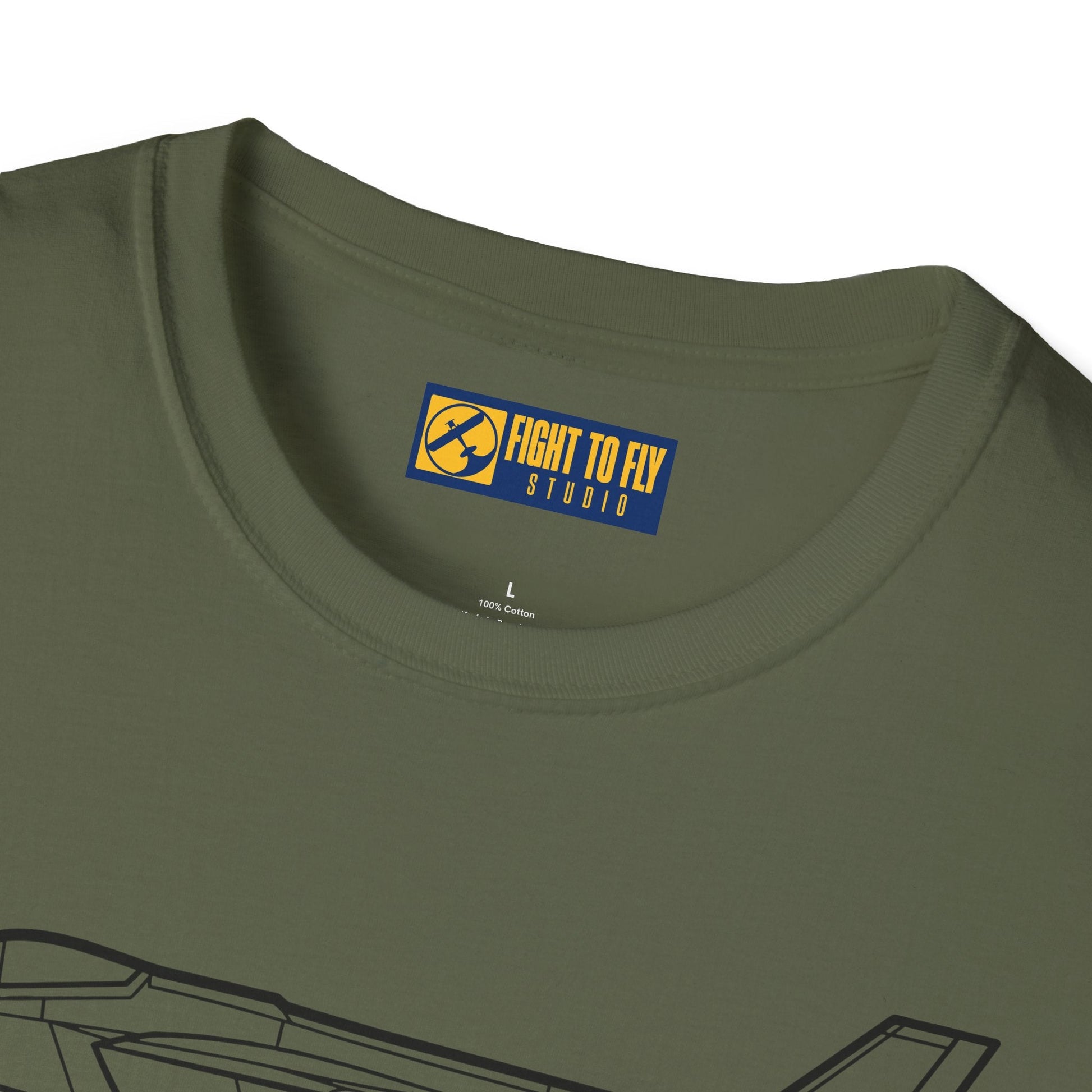 F-35C Side View T-Shirt – Carrier Variant Stealth Fighter Jet Tee - Pilot gifts - WWII warbird t-shirt