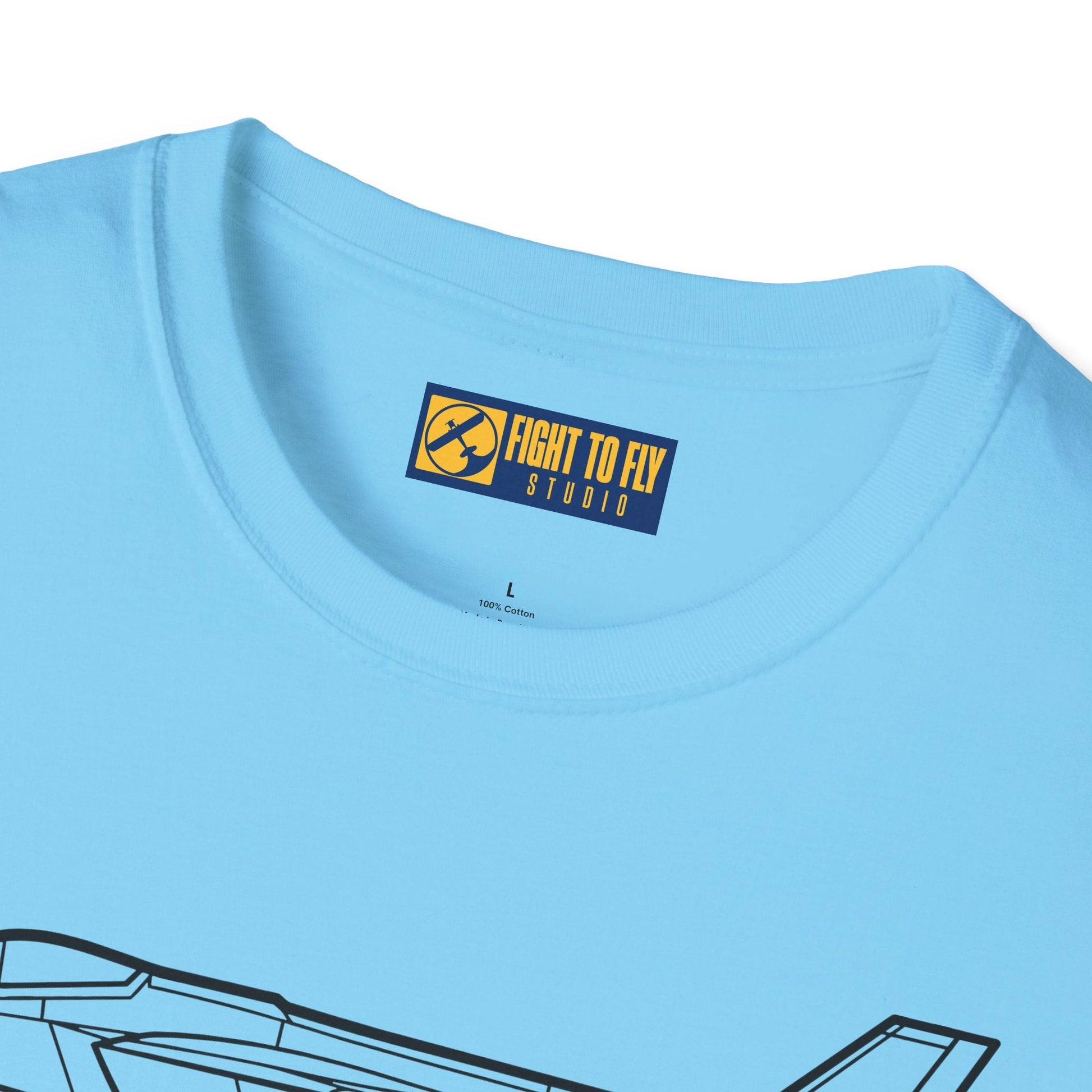 F-35C Side View T-Shirt – Carrier Variant Stealth Fighter Jet Tee - Pilot gifts - WWII warbird t-shirt