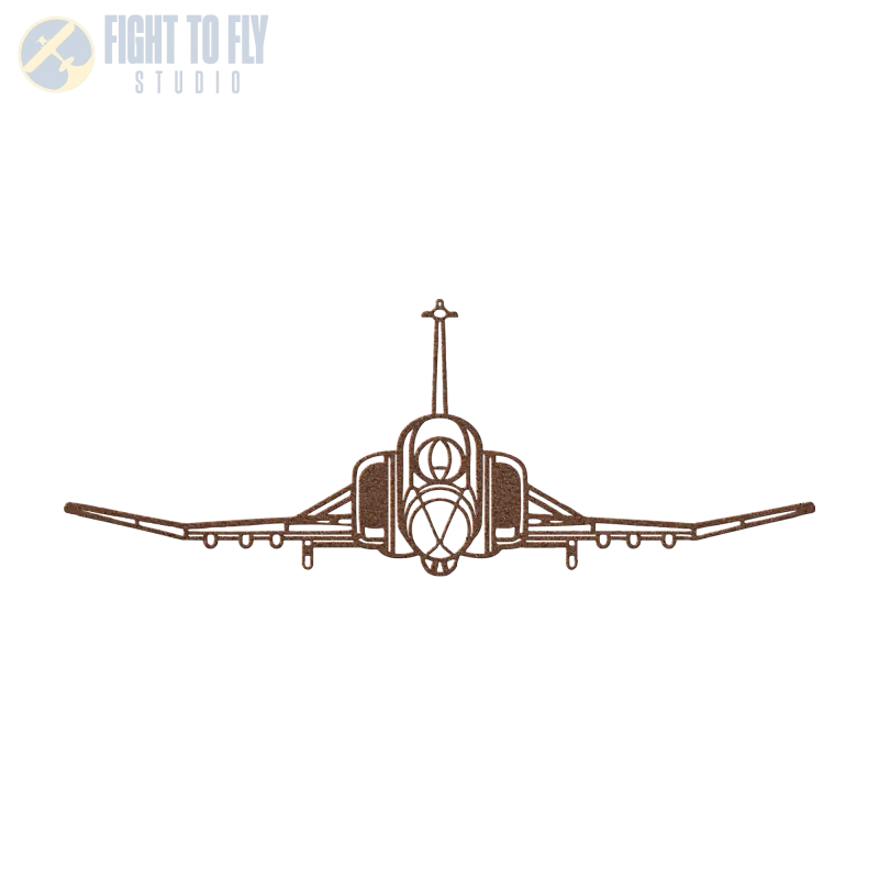 F-4 Front Die Cut Metal Wall Art - Sign - Pilot gifts - WWII warbird t-shirt