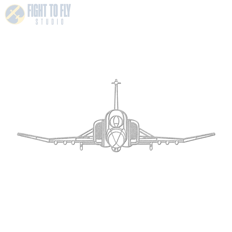 F-4 Front Die Cut Metal Wall Art - Sign - Pilot gifts - WWII warbird t-shirt