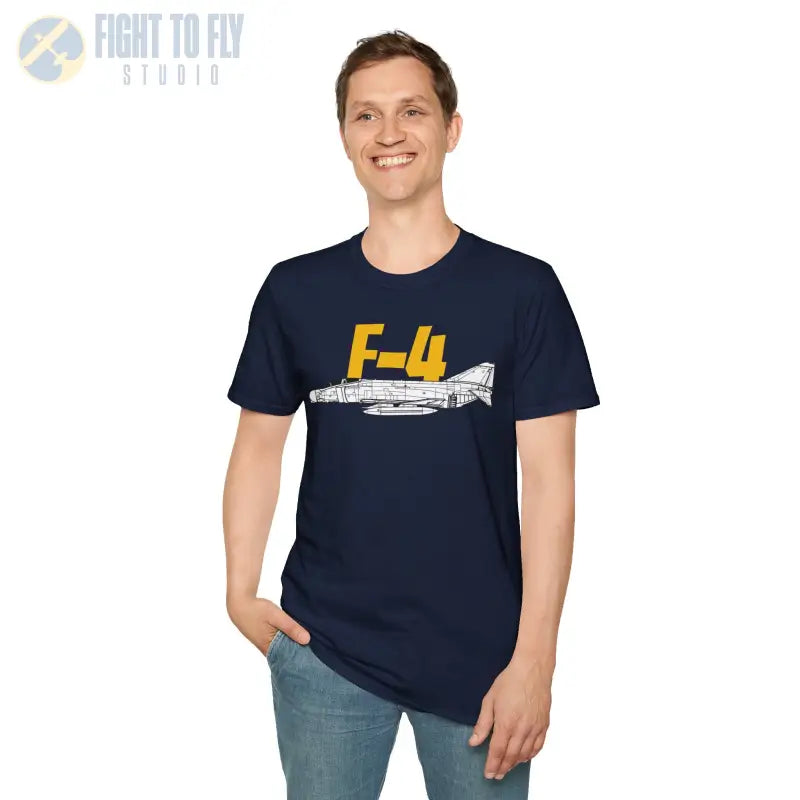 F-4 Side Profile T-Shirt – Twin-Engine Supersonic Jet Tee - Pilot gifts - WWII warbird t-shirt