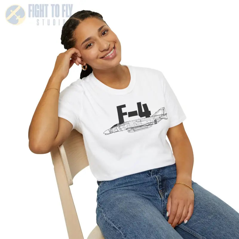 F-4 Side Profile T-Shirt – Twin-Engine Supersonic Jet Tee - Pilot gifts - WWII warbird t-shirt