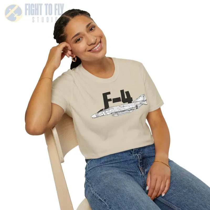 F-4 Side Profile T-Shirt – Twin-Engine Supersonic Jet Tee - Pilot gifts - WWII warbird t-shirt