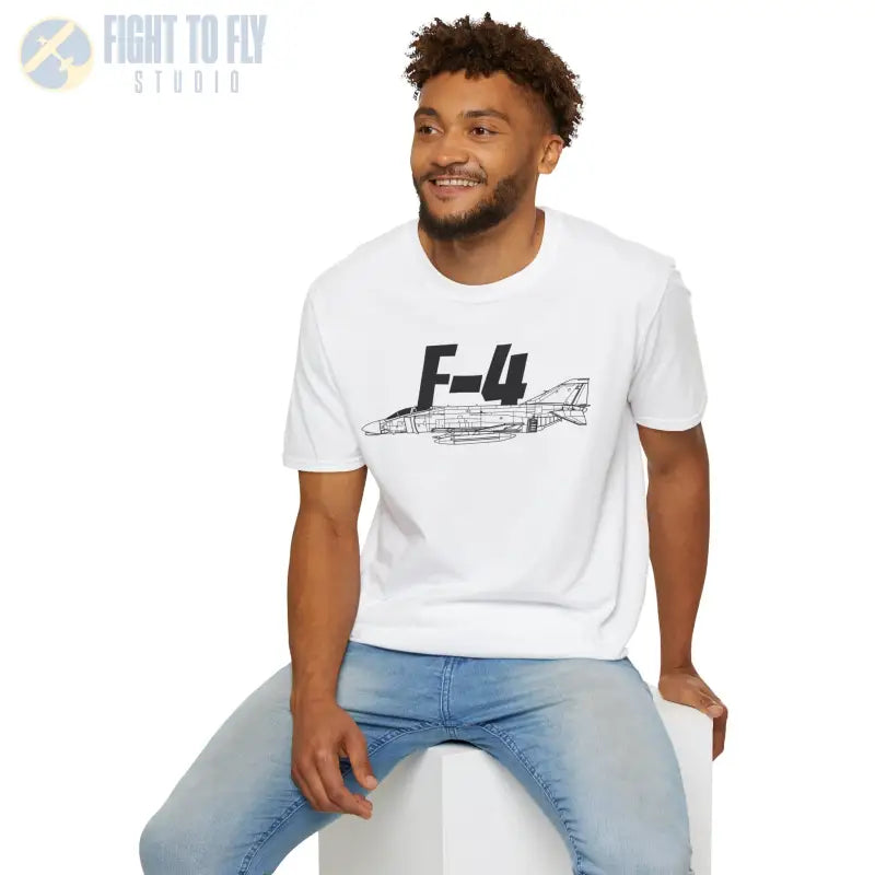 F-4 Side Profile T-Shirt – Twin-Engine Supersonic Jet Tee - Pilot gifts - WWII warbird t-shirt