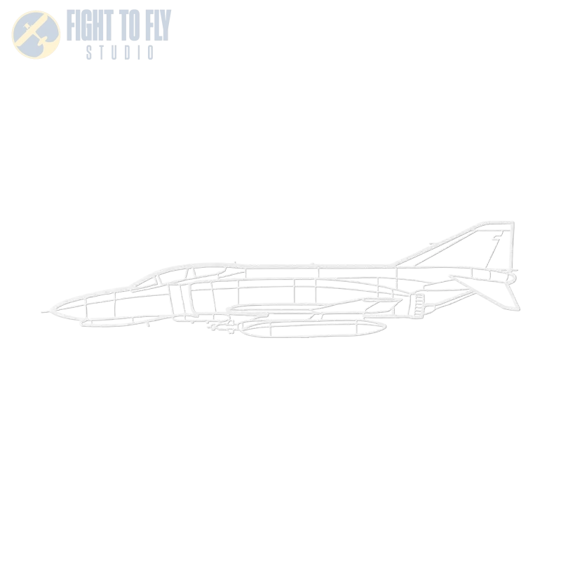F-4J Air Force Die Cut Metal Wall Art - Sign - Pilot gifts - WWII warbird t-shirt