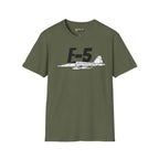 F-5 Tiger II Side Profile T-Shirt - Pilot gifts - WWII warbird t-shirt