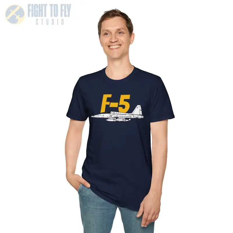 F-5 Side Profile T-Shirt – Light Jet Fighter Tee - Pilot gifts - WWII warbird t-shirt