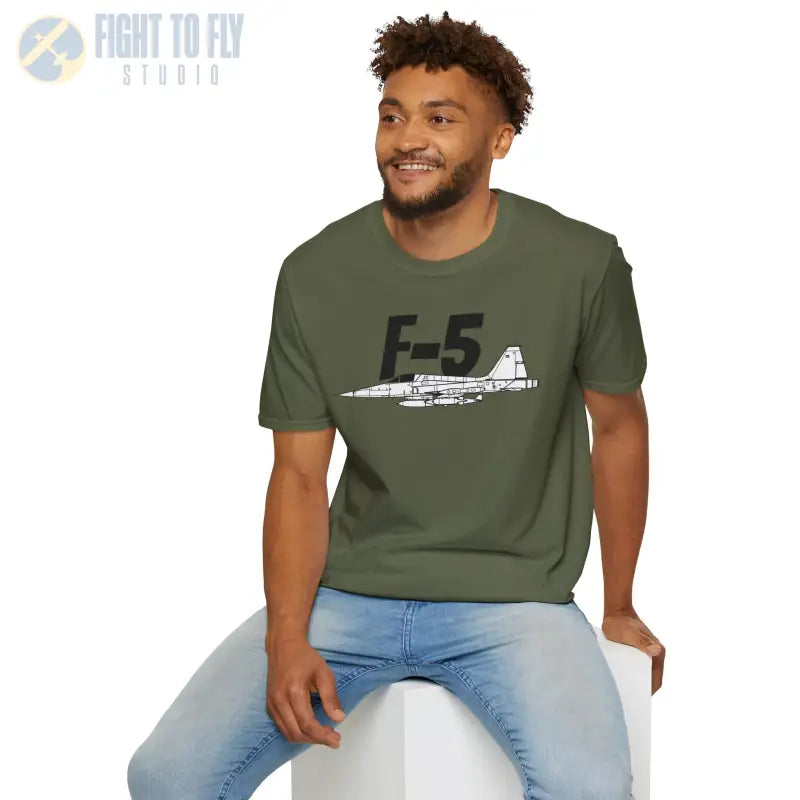 F-5 Side Profile T-Shirt – Light Jet Fighter Tee - Pilot gifts - WWII warbird t-shirt