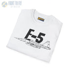 F-5 Tiger II Side Profile T-Shirt - Pilot gifts - WWII warbird t-shirt