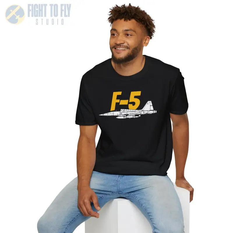 F-5 Side Profile T-Shirt – Light Jet Fighter Tee - Pilot gifts - WWII warbird t-shirt