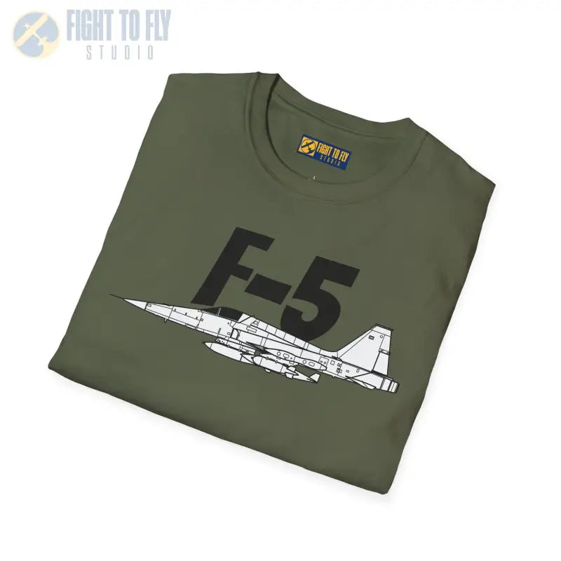 F-5 Side Profile T-Shirt – Light Jet Fighter Tee - Pilot gifts - WWII warbird t-shirt
