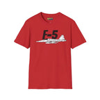 F-5 Tiger II Side Profile T-Shirt - Pilot gifts - WWII warbird t-shirt