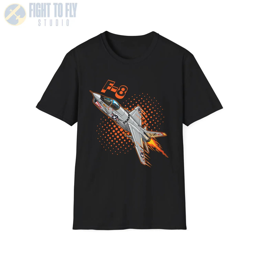F-8 Crusader Comic Style T-Shirt - Pilot gifts - WWII warbird t-shirt