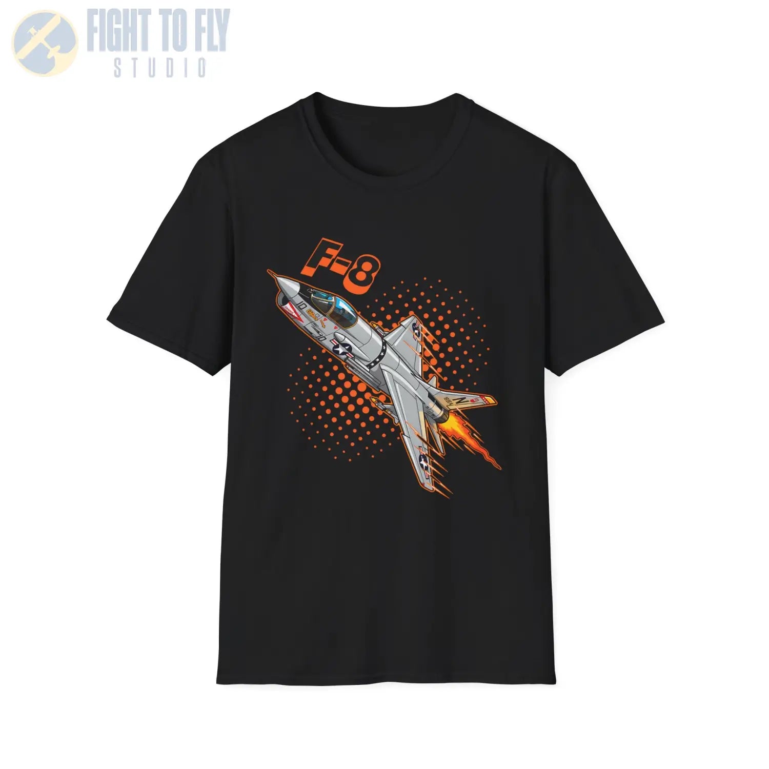 F-8 Crusader Comic Style T-Shirt - Pilot gifts - WWII warbird t-shirt