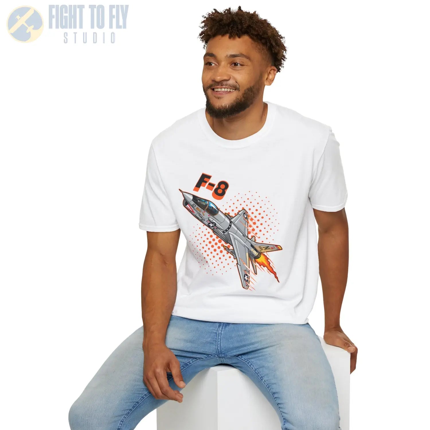 F-8 Crusader Comic Style T-Shirt - Pilot gifts - WWII warbird t-shirt