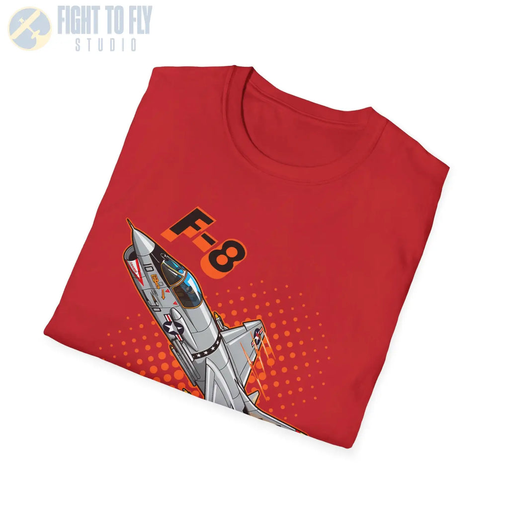 F-8 Crusader Comic Style T-Shirt - Pilot gifts - WWII warbird t-shirt