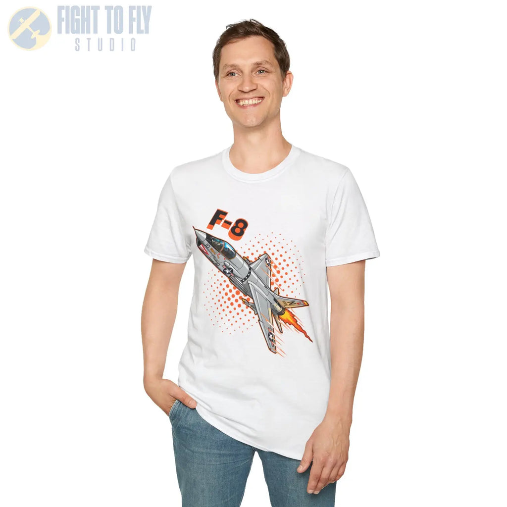 F-8 Crusader Comic Style T-Shirt - Pilot gifts - WWII warbird t-shirt