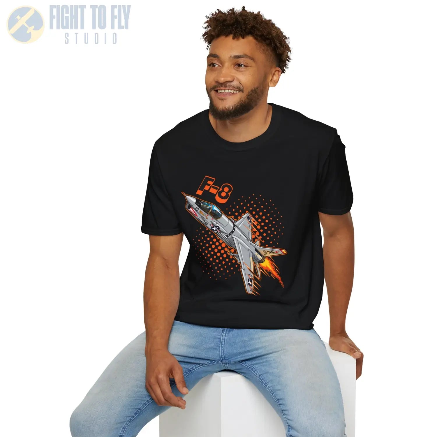 F-8 Crusader Comic Style T-Shirt - Pilot gifts - WWII warbird t-shirt