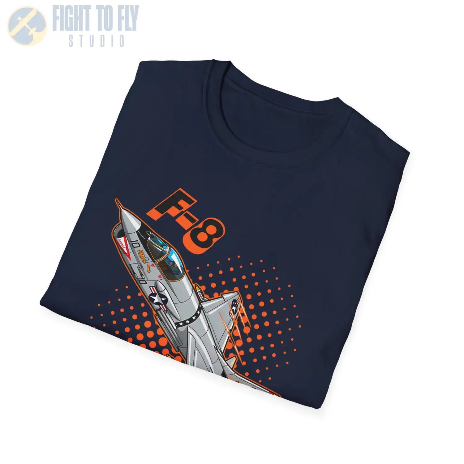 F-8 Crusader Comic Style T-Shirt - Pilot gifts - WWII warbird t-shirt