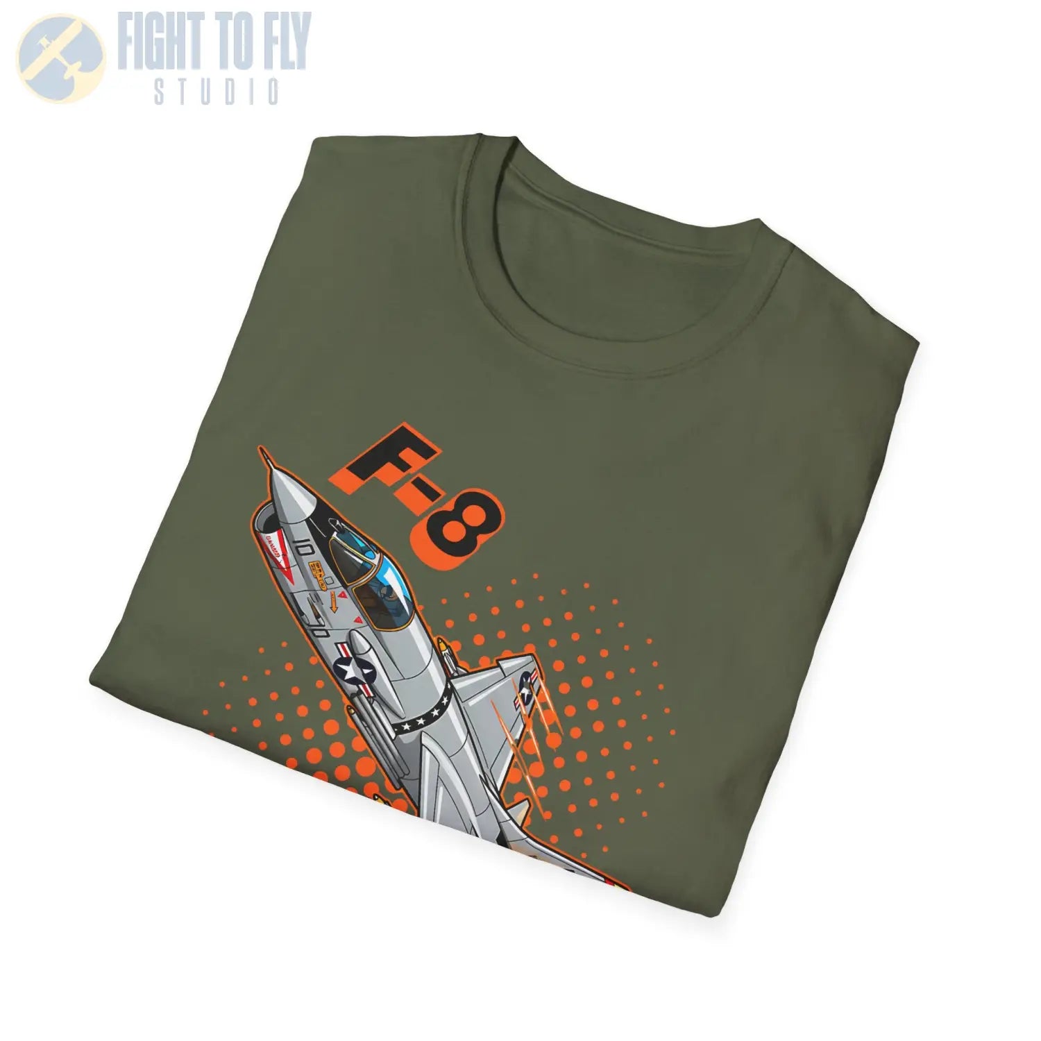 F-8 Crusader Comic Style T-Shirt - Pilot gifts - WWII warbird t-shirt