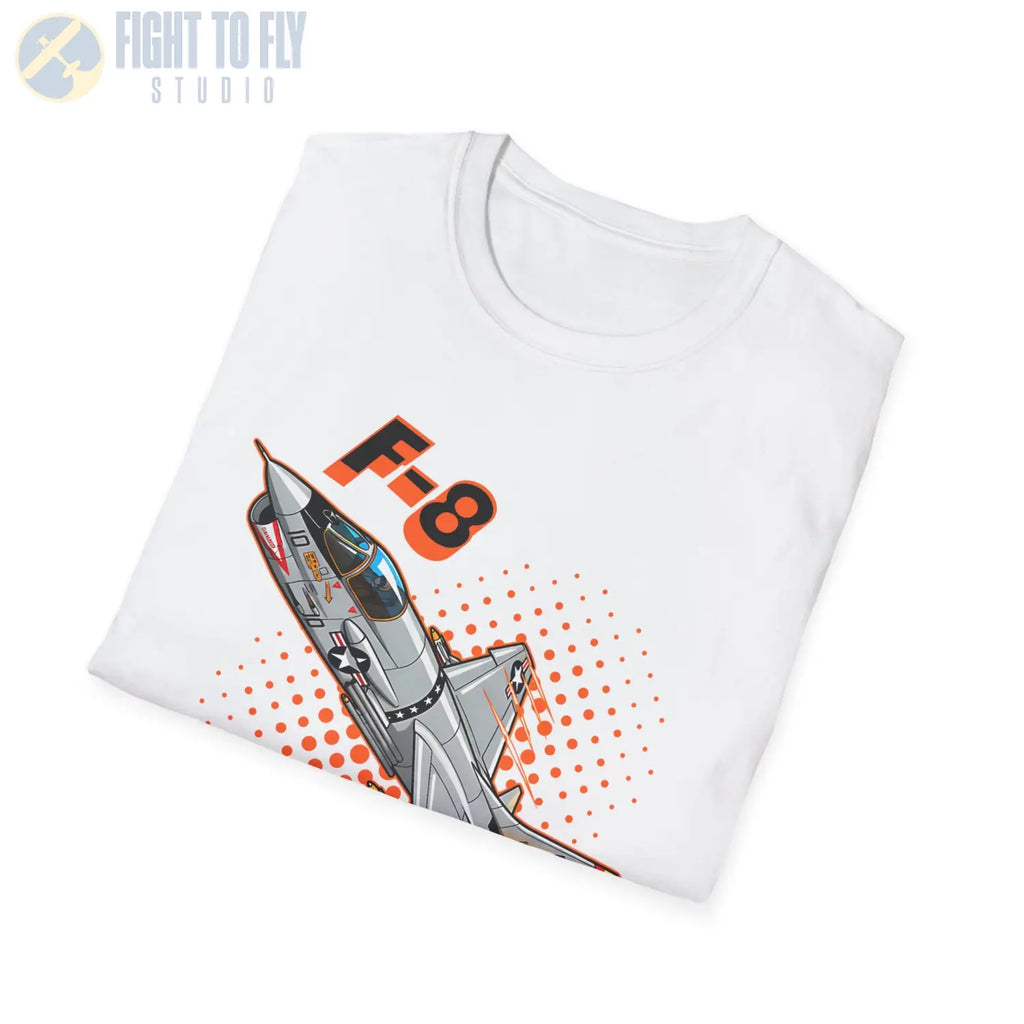 F-8 Crusader Comic Style T-Shirt - Pilot gifts - WWII warbird t-shirt