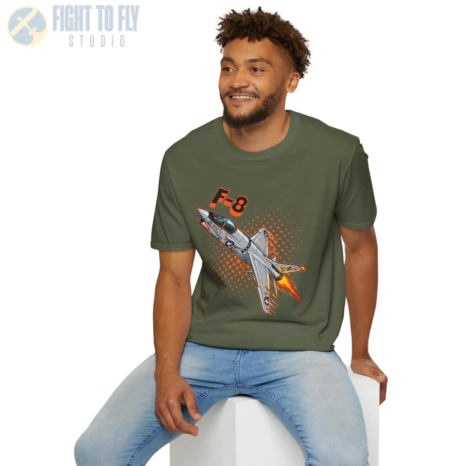 F-8 Crusader Comic Style T-Shirt - Pilot gifts - WWII warbird t-shirt