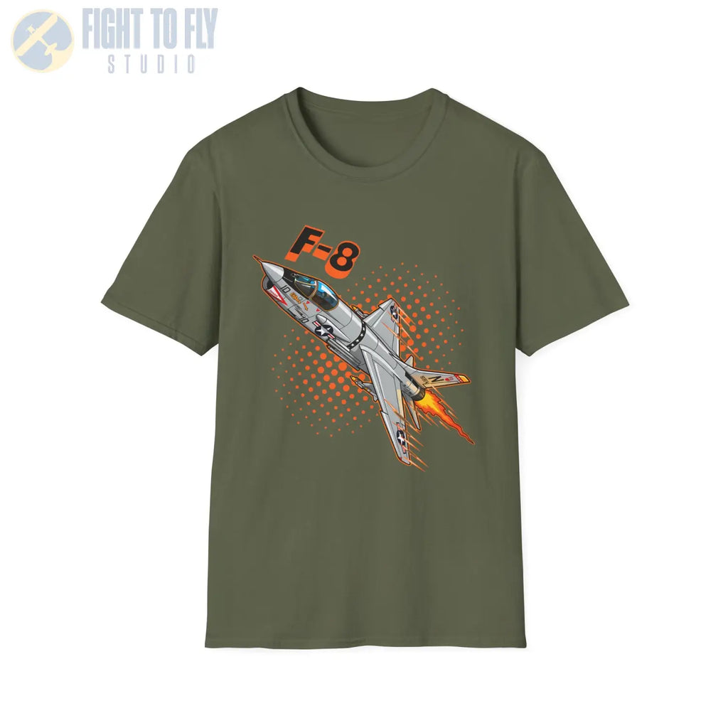 F-8 Crusader Comic Style T-Shirt - Pilot gifts - WWII warbird t-shirt