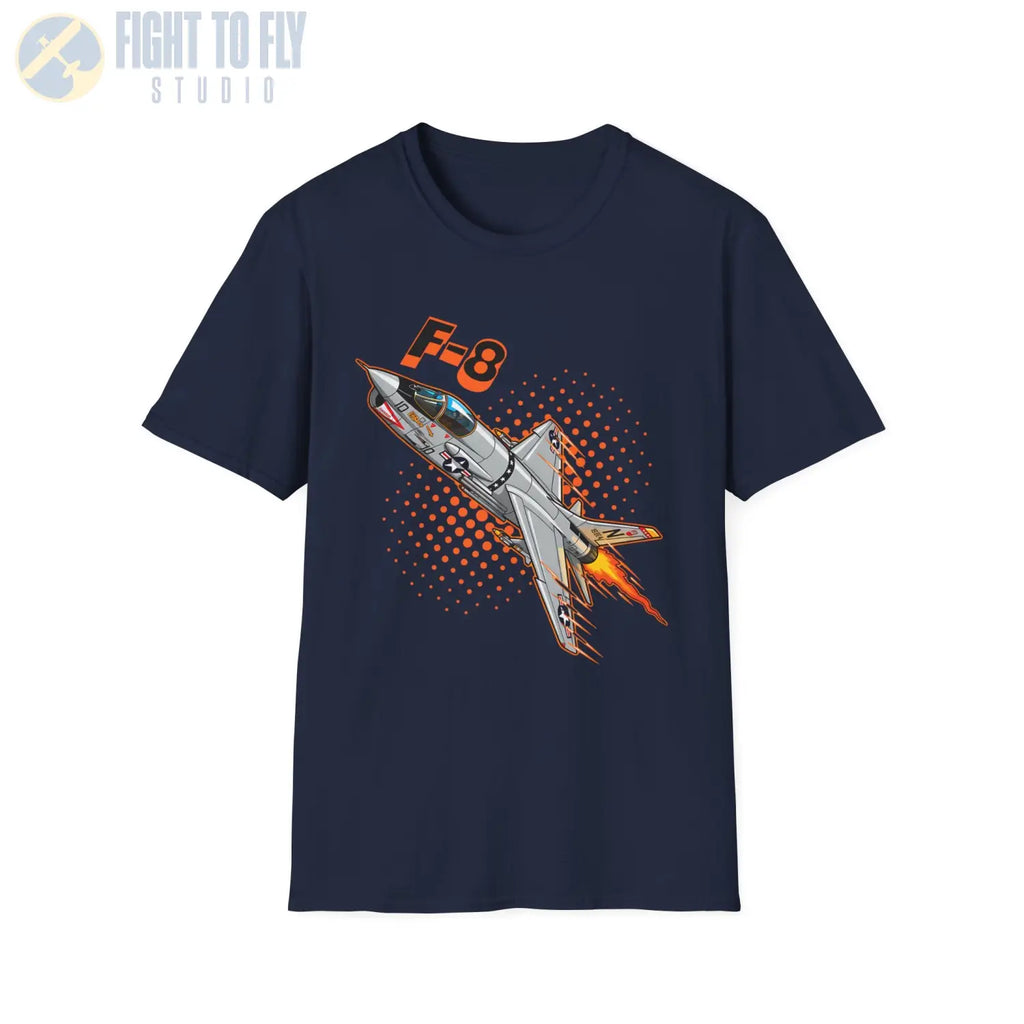 F-8 Crusader Comic Style T-Shirt - Pilot gifts - WWII warbird t-shirt