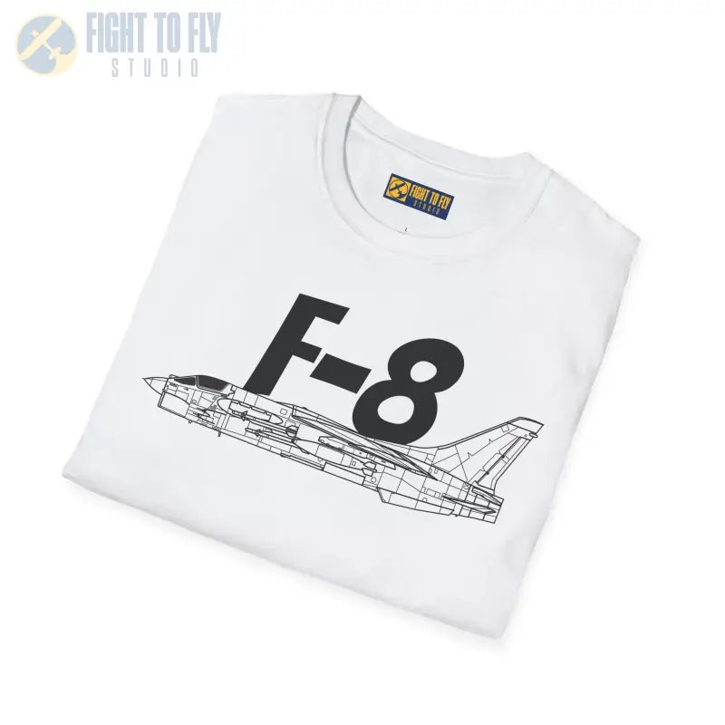 F-8 Crusader Side Profile T-Shirt - Pilot gifts - WWII warbird t-shirt