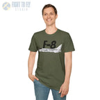 F-8 Crusader Side Profile T-Shirt - Pilot gifts - WWII warbird t-shirt
