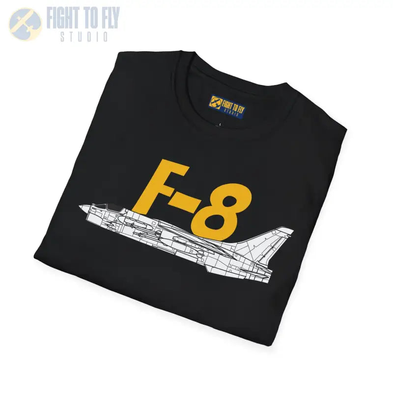 F-8 Crusader Side Profile T-Shirt - Pilot gifts - WWII warbird t-shirt
