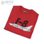 F-8 Crusader Side Profile T-Shirt - Pilot gifts - WWII warbird t-shirt