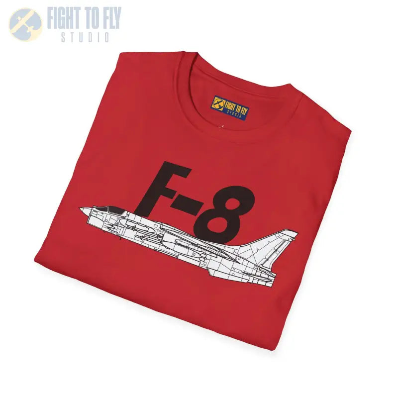 F-8 Crusader Side Profile T-Shirt - Pilot gifts - WWII warbird t-shirt