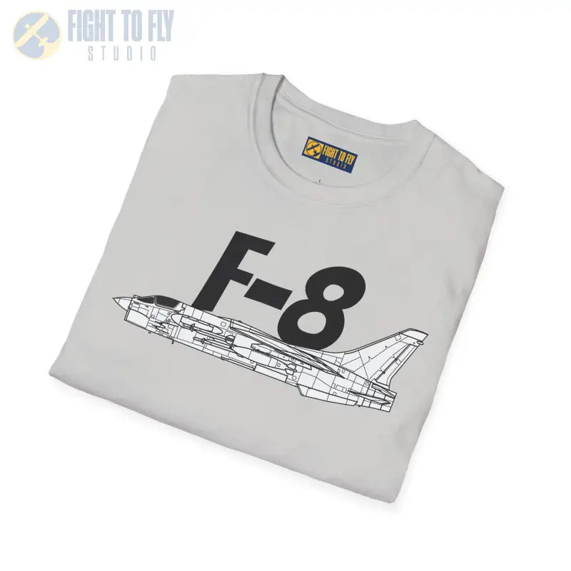 F-8 Side Profile T-Shirt – Last Gunfighter Navy Jet Tee - Pilot gifts - WWII warbird t-shirt
