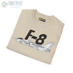 F-8 Crusader Side Profile T-Shirt - Pilot gifts - WWII warbird t-shirt