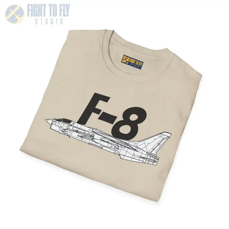 F-8 Crusader Side Profile T-Shirt - Pilot gifts - WWII warbird t-shirt