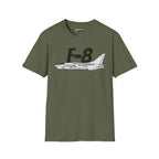 F-8 Crusader Side Profile T-Shirt - Pilot gifts - WWII warbird t-shirt